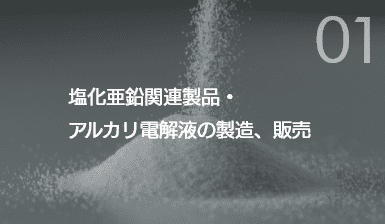 塩化亜鉛関連製品・アルカリ電解液の製造・販売